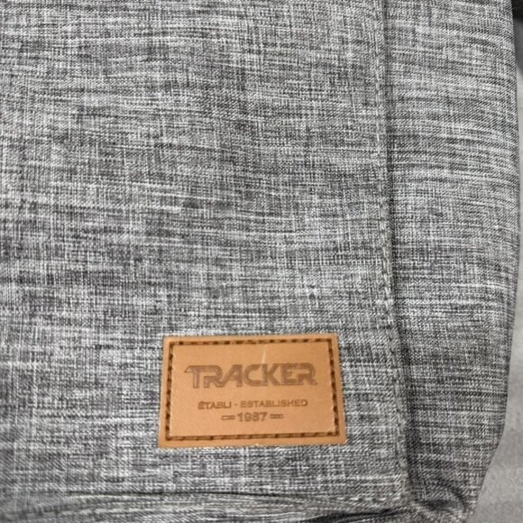 Tracker Laptop Tote Messenger Bag Gray Heather Brown Shoulder Strap Crossbody - Picture 11 of 13